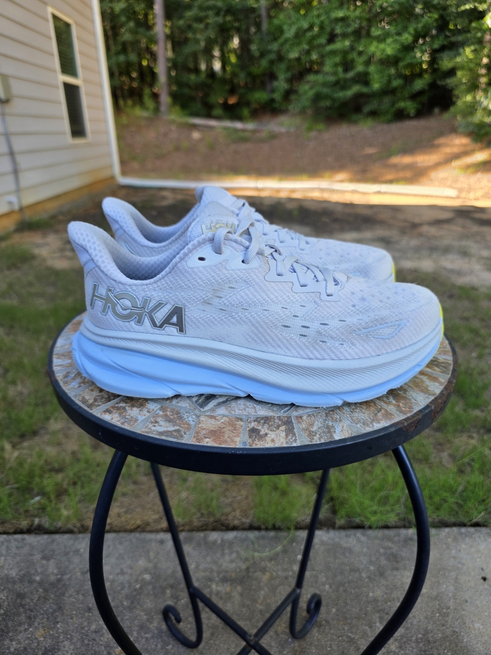 Hoka Clifton 9 1127896 NCIW Nimbus Cloud/Ice Water Running Shoes Women Sz 7 B